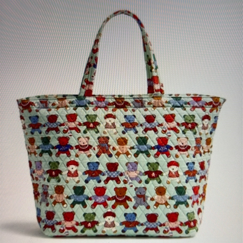 🧸 VERA BRADLEY EAST WEST TOASTY TEDDIES TOTE 🧸 NWT 🧸